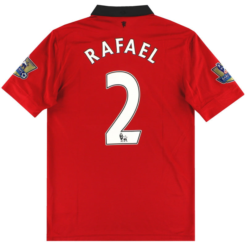 2013-14 Manchester United Nike Heimtrikot Rafael #2 S