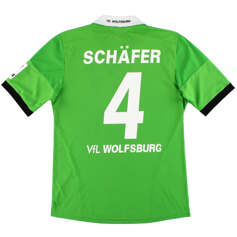2013-14 Wolfsburg adidas Auswärtstrikot Schäfer #4 *Neuwertig* M