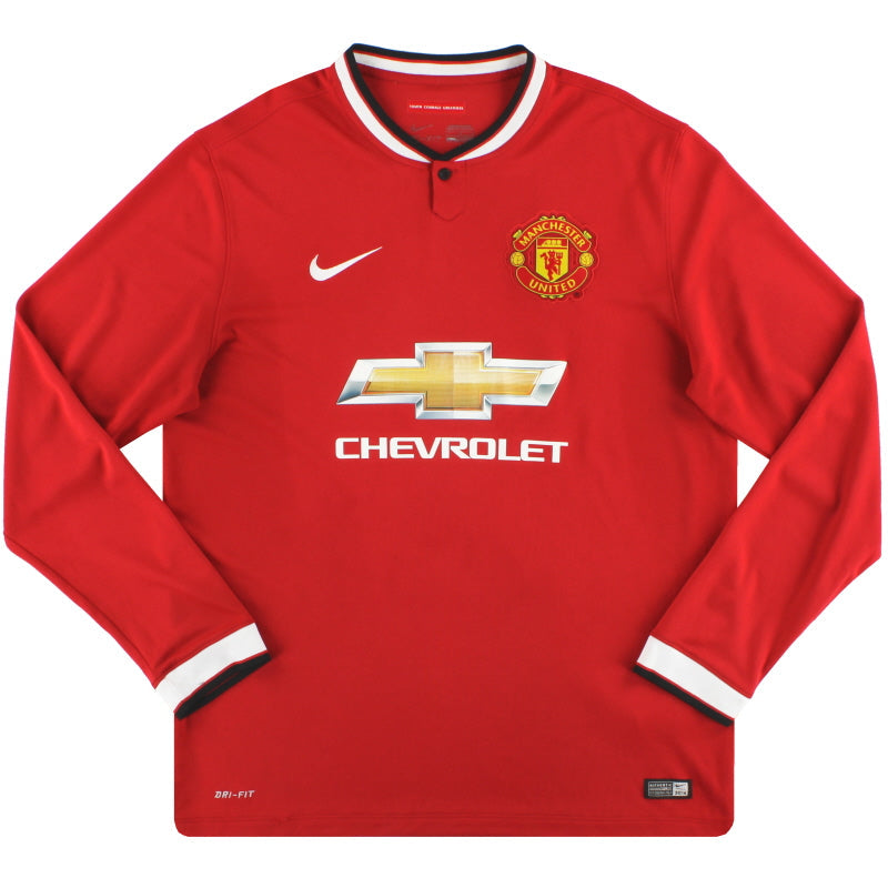 2014-15 Manchester United Nike Heimtrikot Langarm M