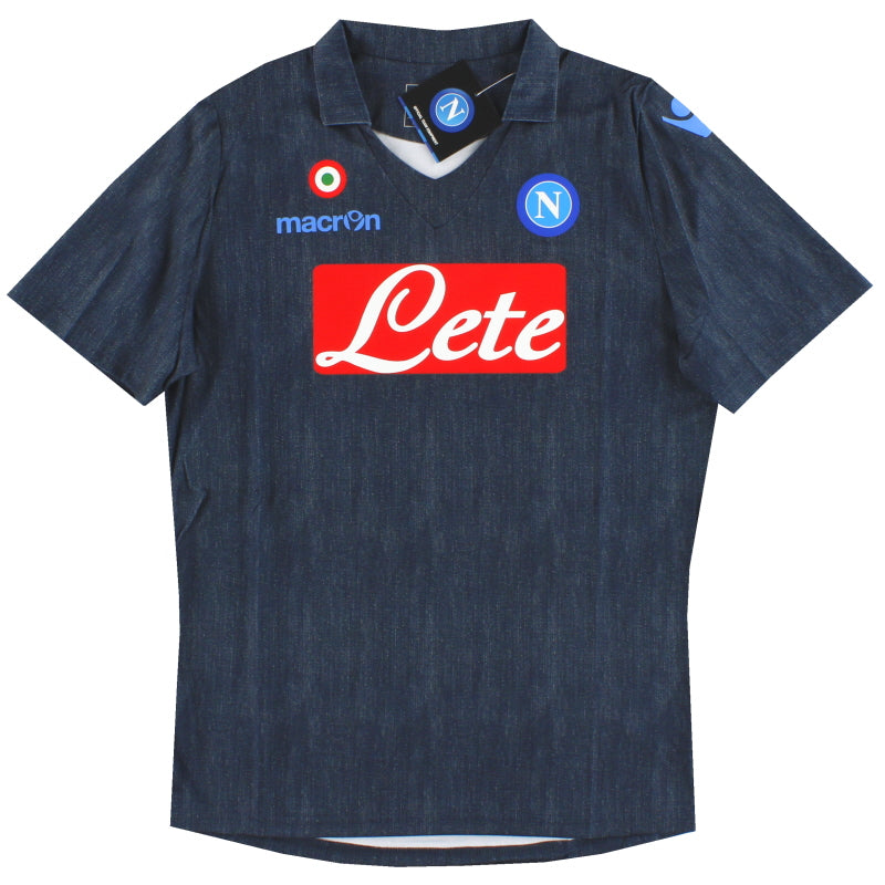 2014-15 Napoli Macron Basic Auswärtstrikot *BNIB* S