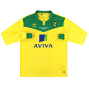 2014-15 Norwich City Errea 'Play-Off' Heimtrikot L/S 4XL