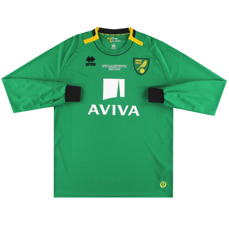 2014-15 Norwich City Errea 'Play-Off' Torwarttrikot Langarm 4XL