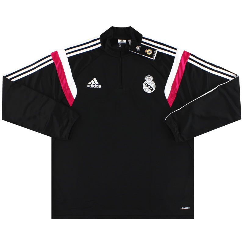 2014-15 Real Madrid adidas 1/2-Zip Trainings-Oberteil *mit Etiketten* XL