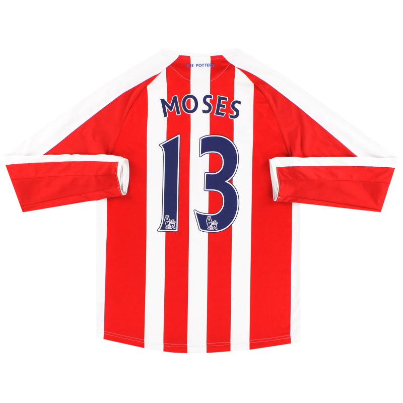 2014-15 Stoke City Warrior Heimtrikot langärmlig Moses #13 S