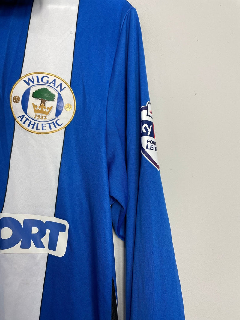 2014/15 Wigan Mclean #11 *Match Issue* L/S Home Shirt (M) Mi-Fit