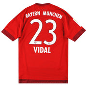 2015-16 Bayern München adidas Heimtrikot Vidal #23 XL