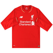 2015-16 Liverpool New Balance Heimtrikot Langarm *Neuwertig* S