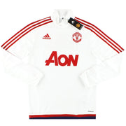 2015-16 Manchester United adidas Trainingsoberteil 1/2 Reißverschluss *BNIB* S