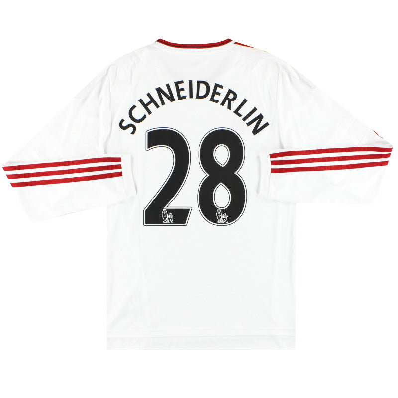 2015/16 Manchester United adidas Auswärtstrikot Schneiderlin #28 Langarm S