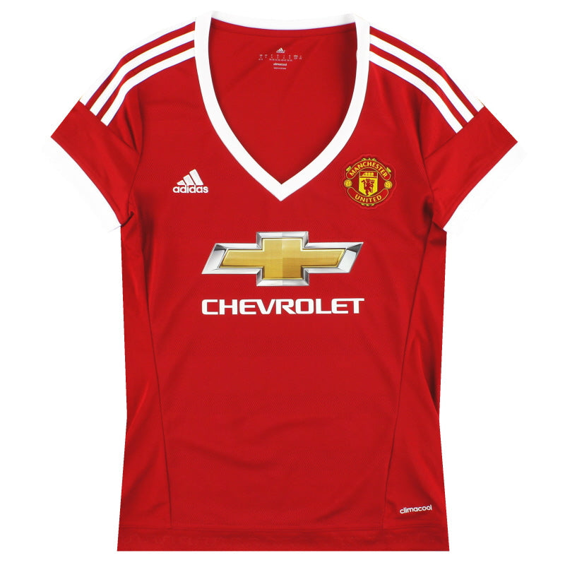 2015-16 Manchester United adidas Damen Heimtrikot *Neuwertig* S
