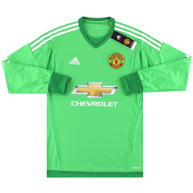 2015-16 Manchester United adidas Torwarttrikot *m/Etiketten* S