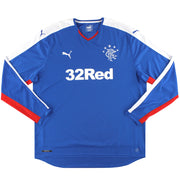 2015-16 Rangers Puma Heimtrikot L/S XXXL