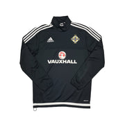 2015/16 Nordirland Trainingspullover mit halbem Reißverschluss (M) Adidas