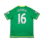 2015/16 Sunderland O'Shea #16 *Match Worn + Signed* Auswärtstrikot (L) Adidas