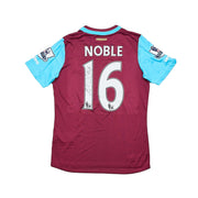 2015/16 West Ham Noble #16 *Match Issue + Signiertes* Heimtrikot (S) Umbro