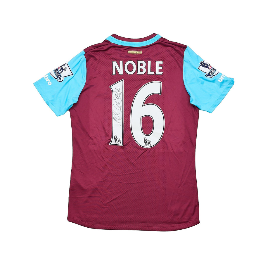 2015/16 West Ham Noble #16 *Match Issue + Signiertes* Heimtrikot (S) Umbro
