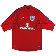 2016–17 England Nike 1/4 Zip Trainingsoberteil L