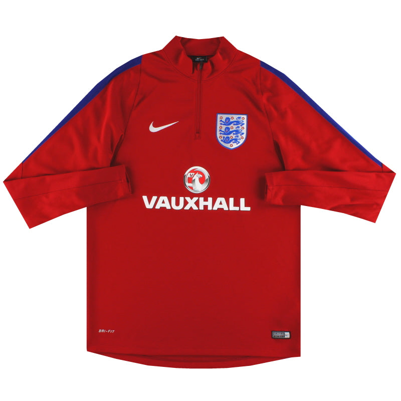 2016–17 England Nike 1/4 Zip Trainingsoberteil L