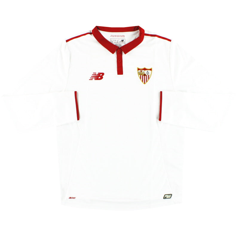 2016-17 Sevilla New Balance Heimtrikot Langarm *Neuwertig* M