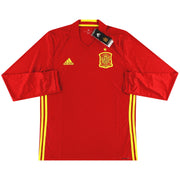2016-17 Spanien adidas Heimtrikot Langarm *mit Etiketten*