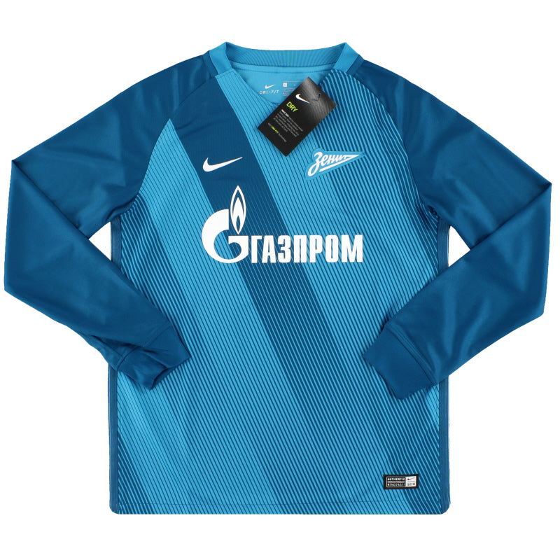 2016-17 Zenit St. Petersburg Nike Player Issue Heimtrikot Langarm *mit Etiketten* Jungen M