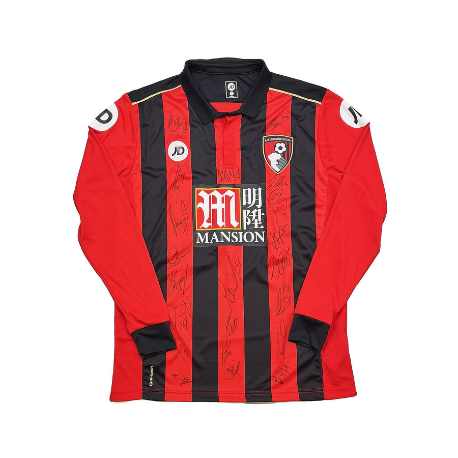 2016/17 Bournemouth *Vom Team signiertes* NEUES HEIMTRIKOT (LANGARM) (S) Jd