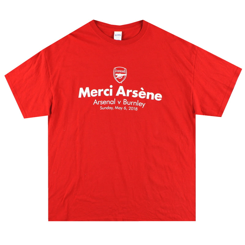 2017-18 Arsenal 'Merci Arsene' Grafik-T-Shirt XL