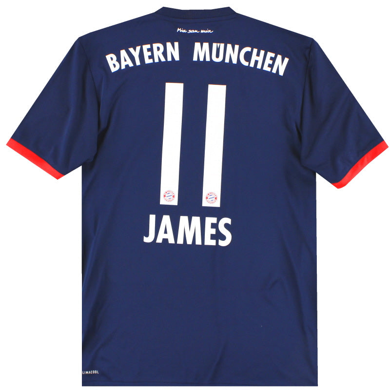 2017-18 FC Bayern München adidas Auswärtstrikot James #11 S