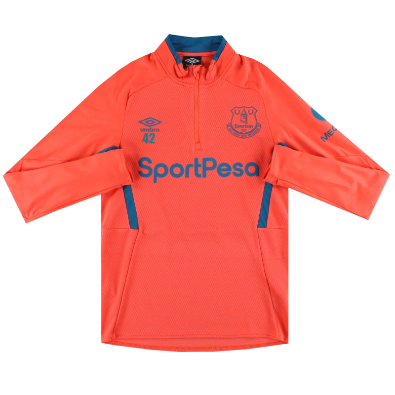 2017-18 Everton Umbro Spielerversion 1/4 Zip Trainingsoberteil #42 S