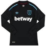 2017-18 West Ham Umbro Auswärtstrikot Langarm *Neuwertig* S