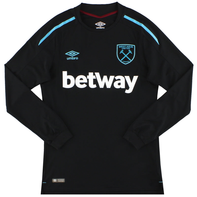 2017-18 West Ham Umbro Auswärtstrikot Langarm *Neuwertig* S