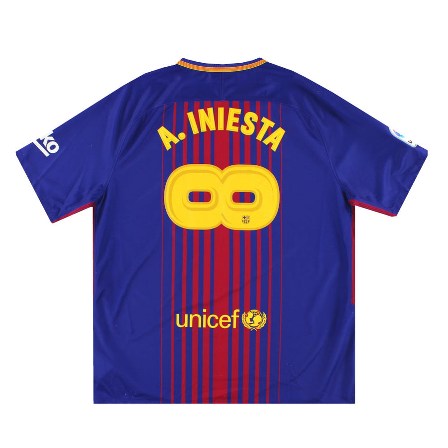 2017-18 Barcelona Nike Heim Trikot Iniesta Infinity #8 XL