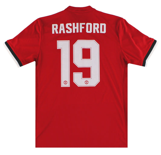 2017-18 Manchester United adidas Home Shirt Rashford #19 L