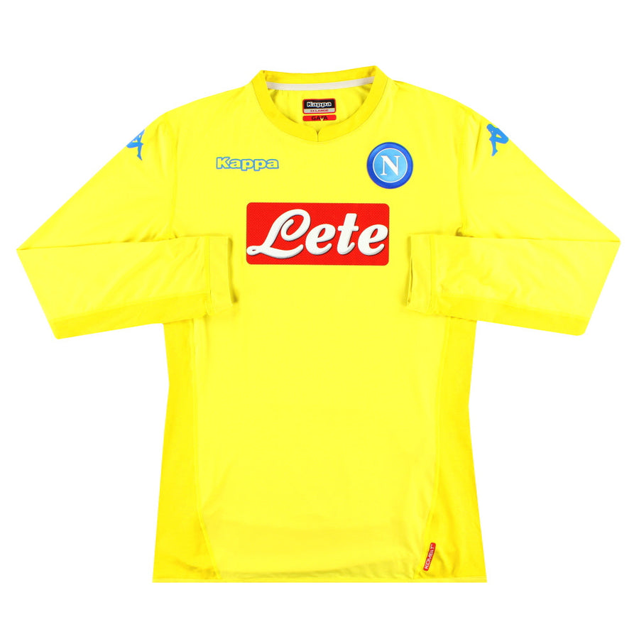 2017-18 Napoli Kappa Auswärtstrikot Langarm XXL