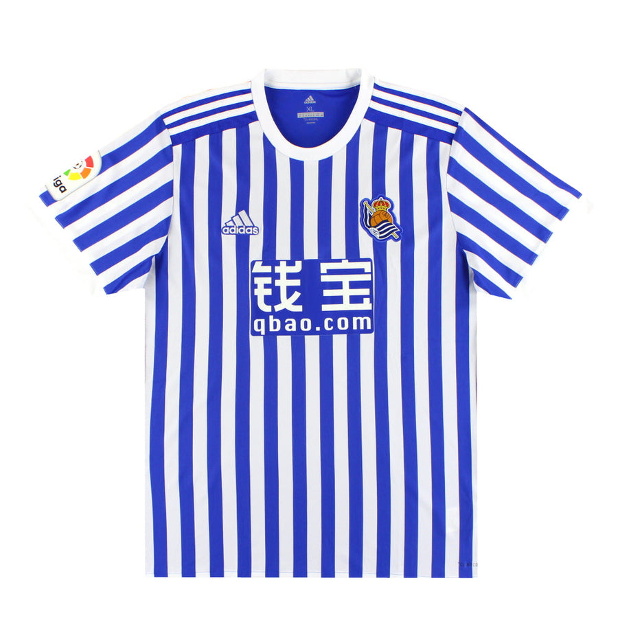 2017-18 Real Sociedad adidas Heimtrikot *Neuwertig* XL