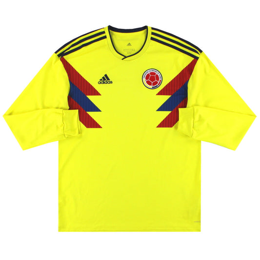 2018-19 Colombia adidas Home Shirt L/S *Mint* S