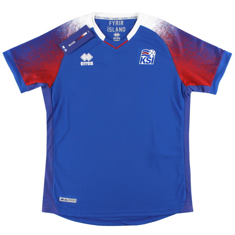 2018-19 Island Errea Heimtrikot *m/Etiketten* L