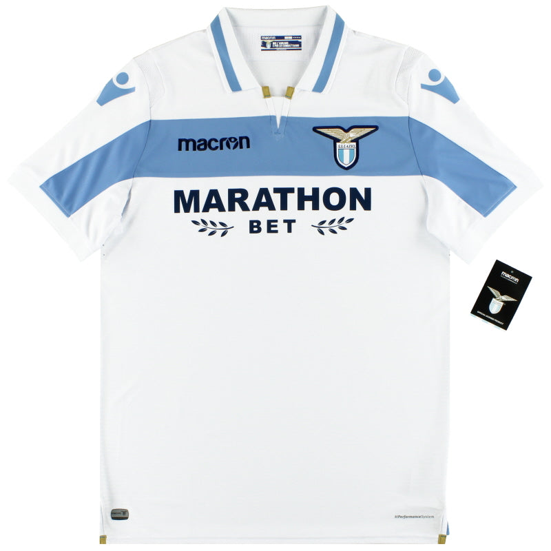 2018-19 Lazio Macron Auswärtstrikot *mit Etiketten* S