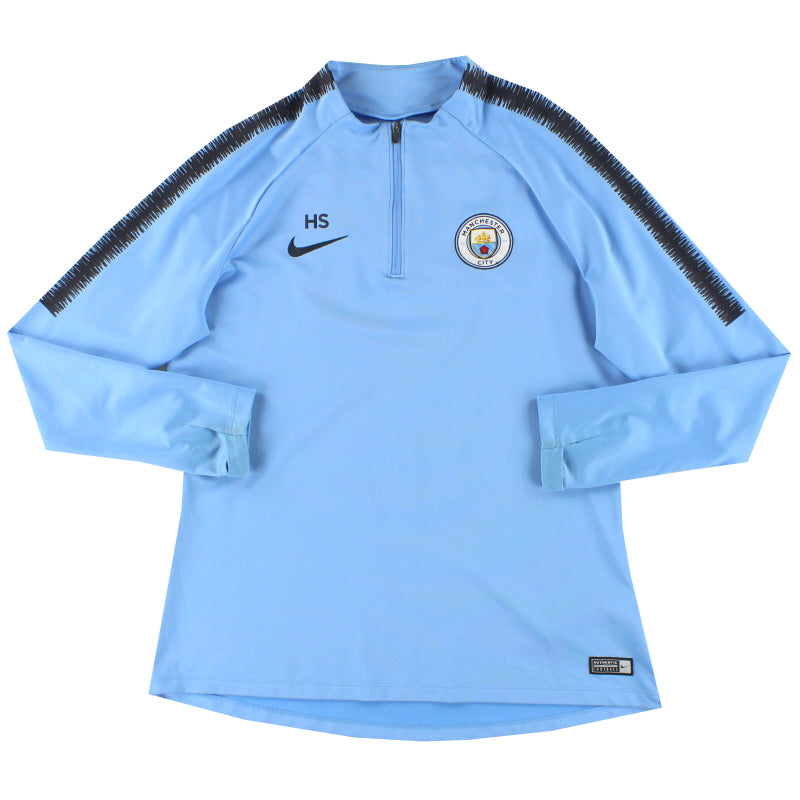 2018-19 Manchester City Nike Player Issue 1/4 Zip Trainingsoberteil 'HS' M
