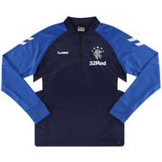2018-19 Rangers Hummel Trainings-Sweatshirt mit halbem Reißverschluss L