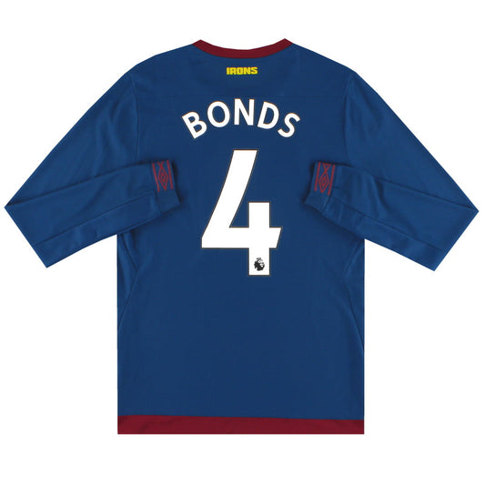 2018-19 West Ham Umbro Away Shirt L/S Bonds #4 *Mint*