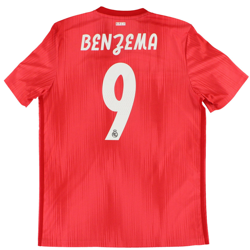 2018-19 Real Madrid adidas Third Shirt Benzema #9 *Mint* L