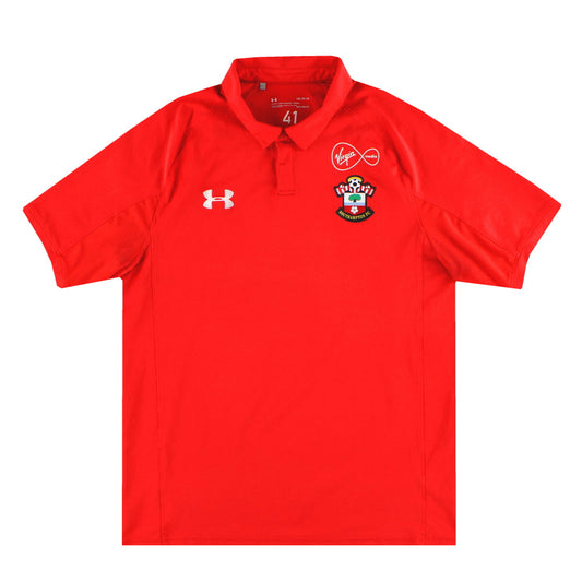2018-19 Southampton Under Armour Player Issue Polo Shirt #41 L