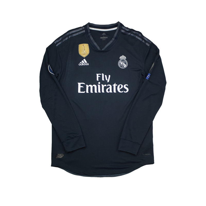 2018/19 Real Madrid Bale #11 L/S Away Shirt (L) Adidas