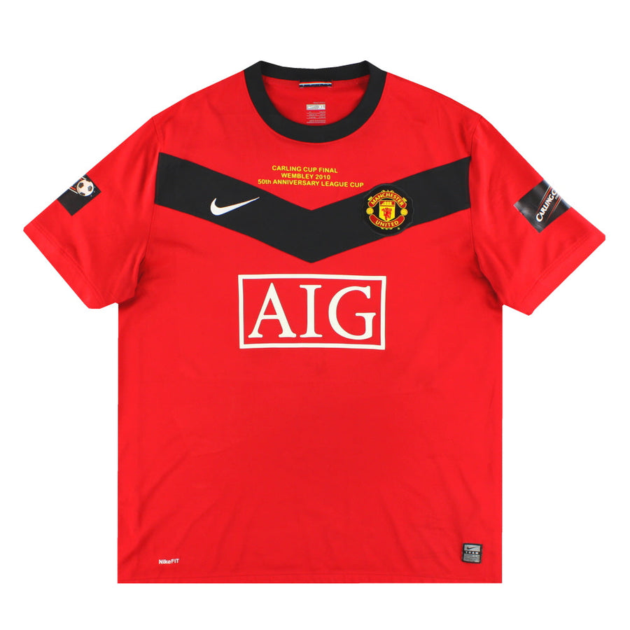 2009-10 Manchester United Nike 'League Cup Finale' Heimtrikot XL