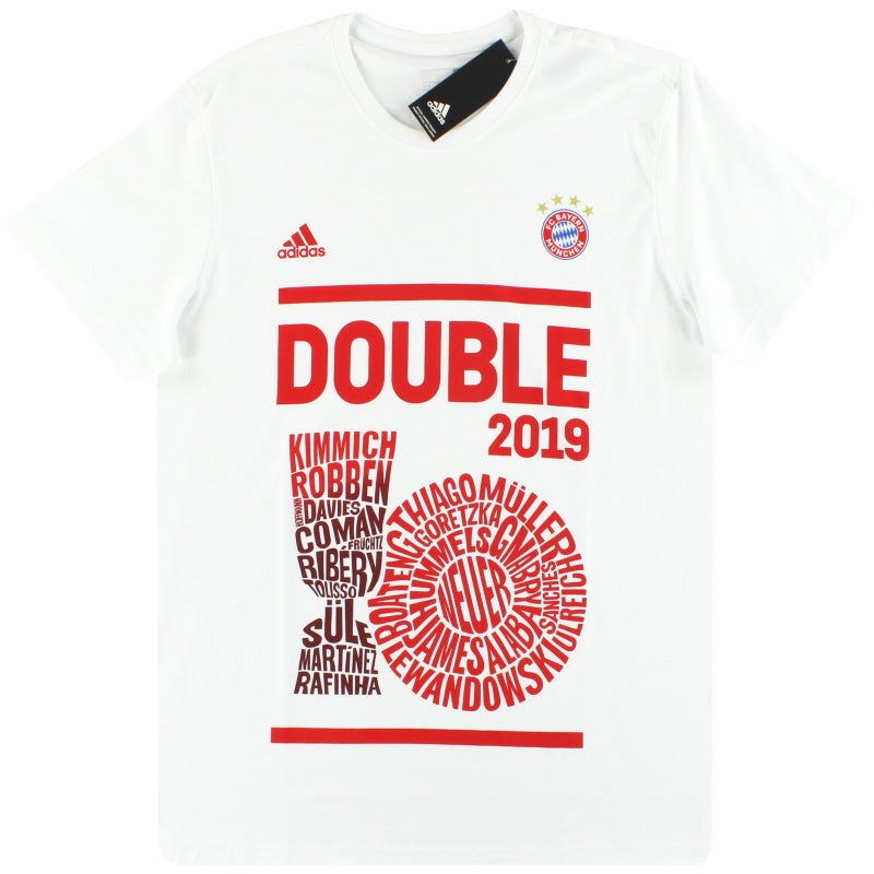 2019 FC Bayern München adidas Double Winners T-Shirt *BNIB* M
