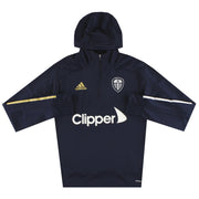 2020-21 Leeds adidas 1/4 Zip Hooded Top S