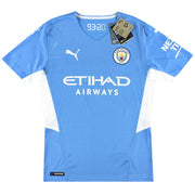 2021-22 Manchester City Puma Player Issue Heimtrikot *m. Etiketten* S
