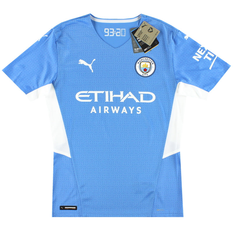 2021-22 Manchester City Puma Player Issue Heimtrikot *m. Etiketten* S
