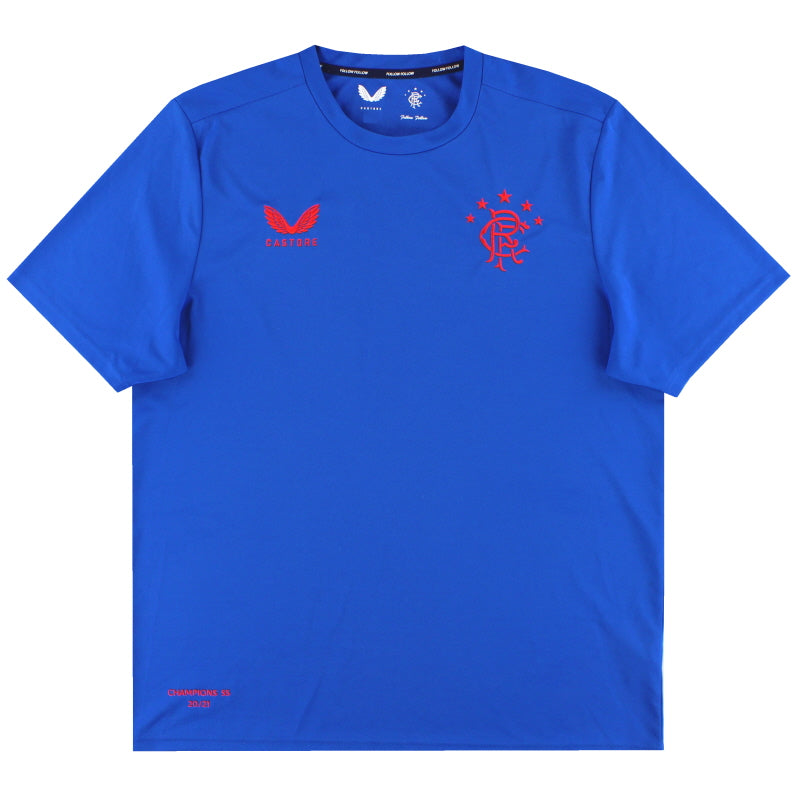 2020-21 Rangers Castore 'Champions 55' Trainingsshirt *Neuwertig* XXXL